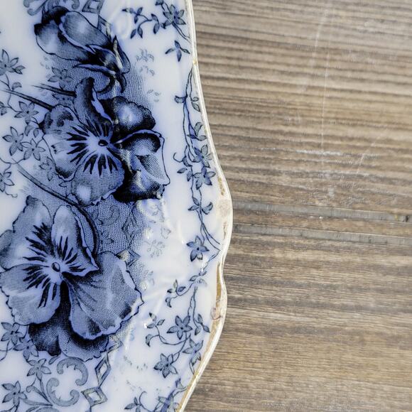 4 Antique John Maddock and Sons Beatrice Flow Blue Dinner Plate and Sons 9 3/4" - Picture 6 of 6